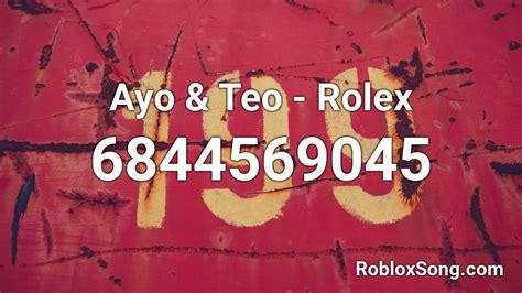 aye & teo rolex roblox id|ayes synonyms.